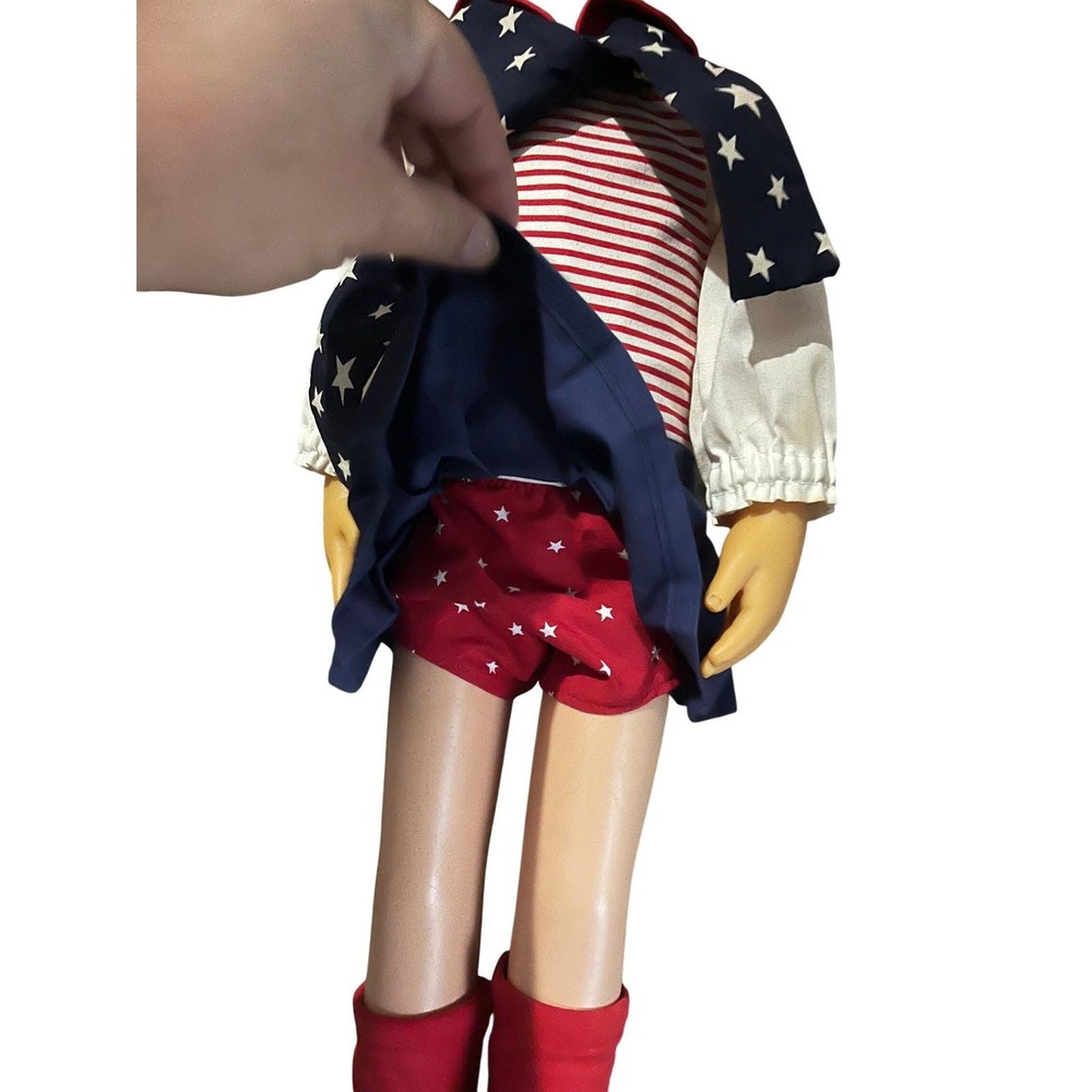 Vintage 1960s Mattel Charmin Chatty‎ Cathy Doll Americana Outfit Brown Hair 20in - Picture 6 of 10